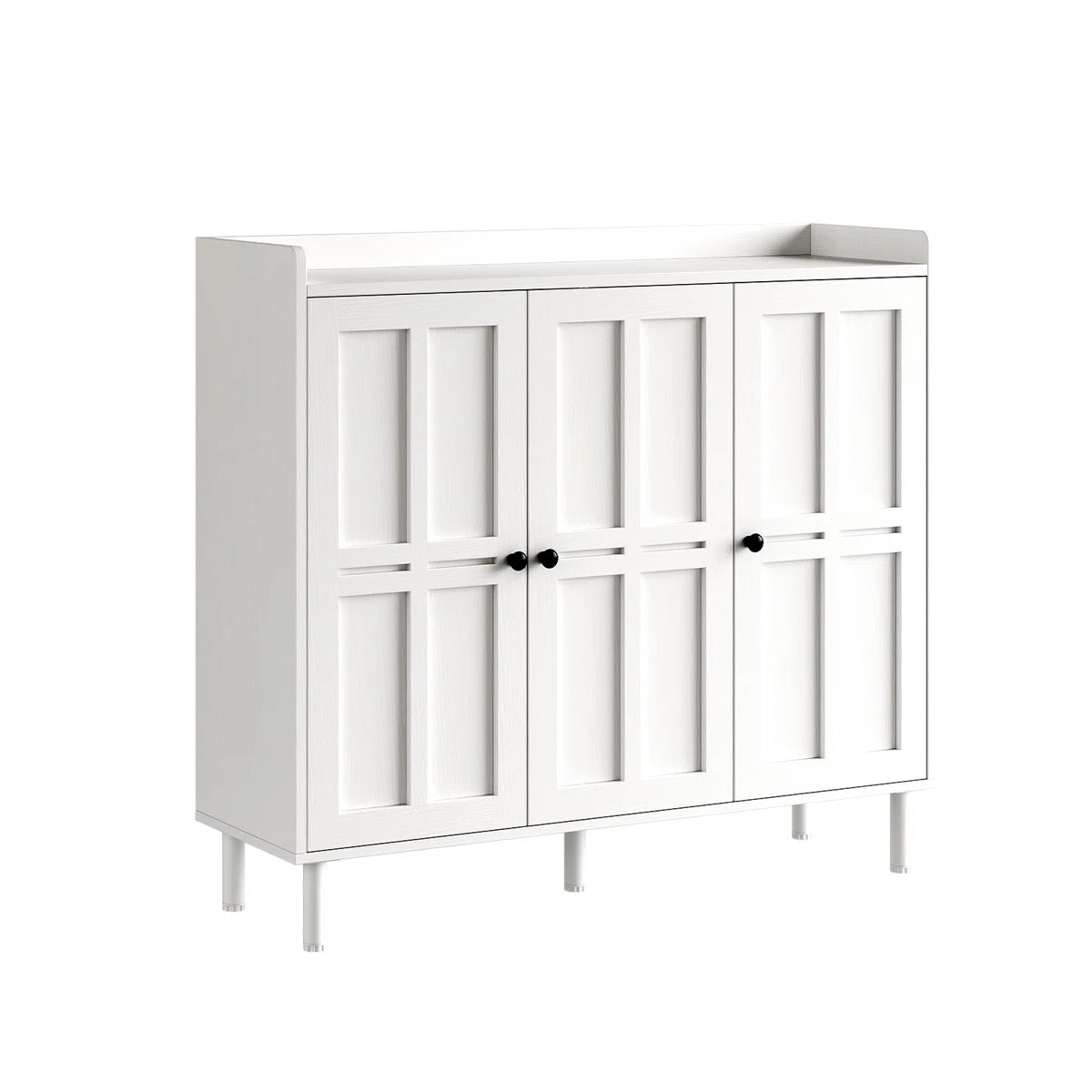 5-Tier 30 Pairs Shoe Cabinet With 3 Doors And Adjustable Shelves For Entryway