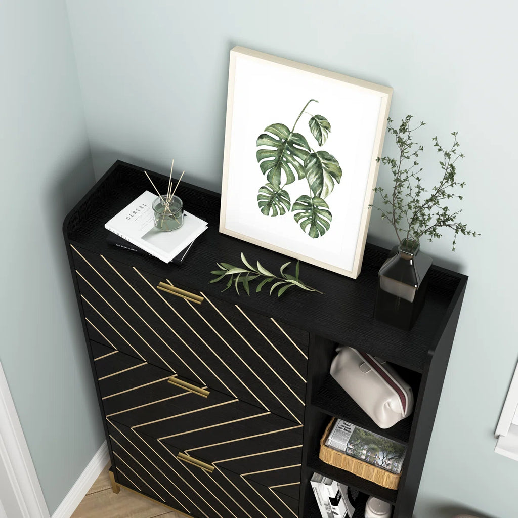 Modern 3-Drawer Shoe Cabinet