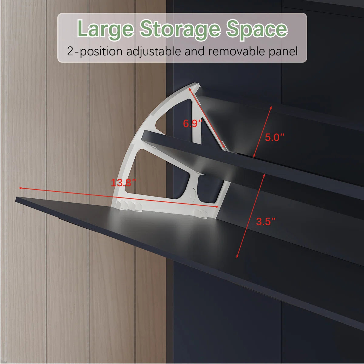 Modern Two-Tier Cloud Shoe Cabinet With Doors